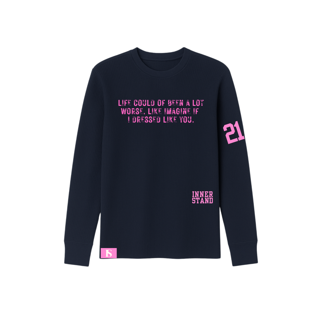 BLUE “like you” waffle knit