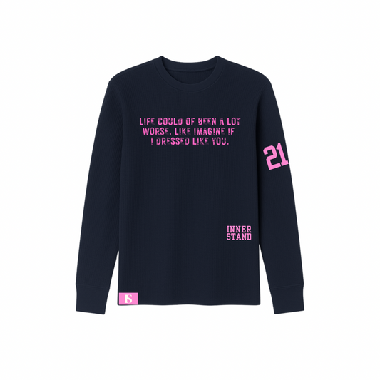 BLUE “like you” waffle knit